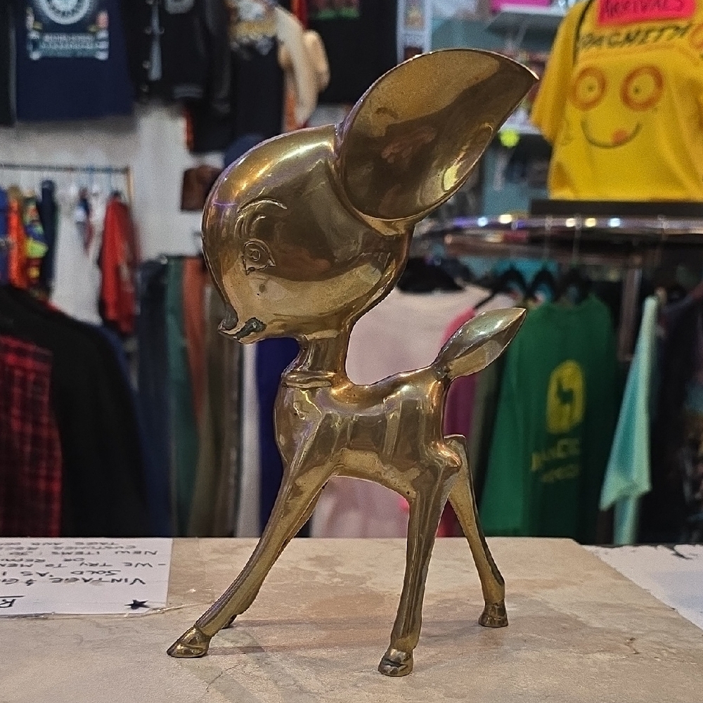 Elegant Gold Deer Sculpture